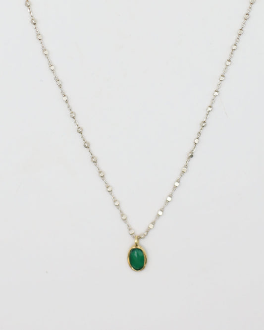 Kery Necklace Green Agate