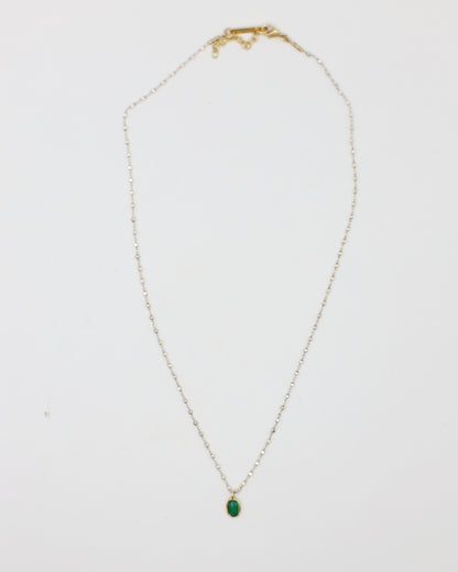 Kery Necklace Green Agate