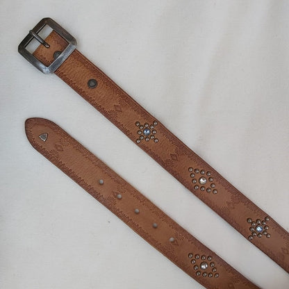 Cognac Rhombus Belt