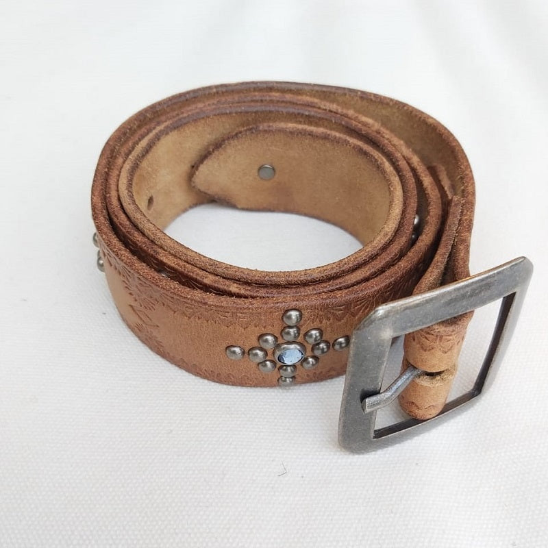 Cognac Rhombus Belt