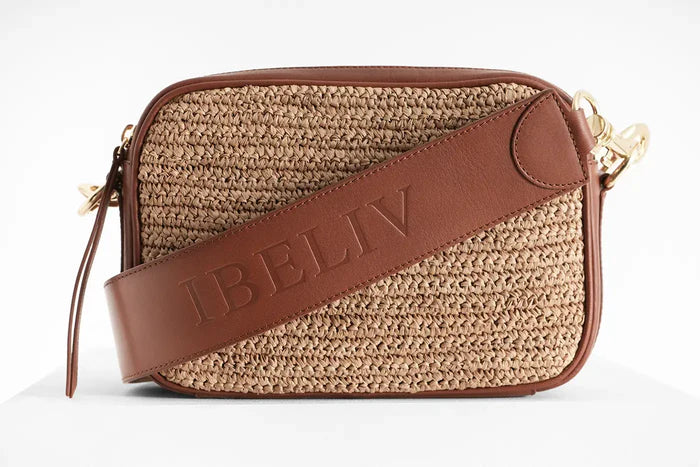 Alefa Raffia Camera Bag