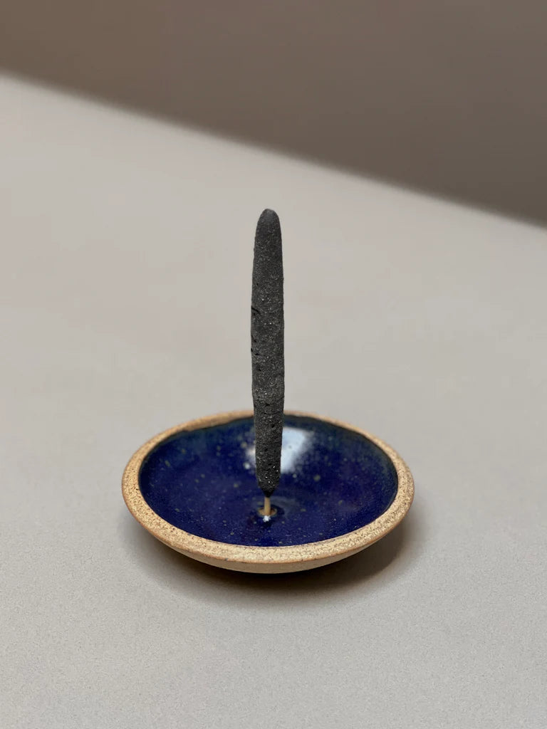 Blue Stoneware Woodfired Holder