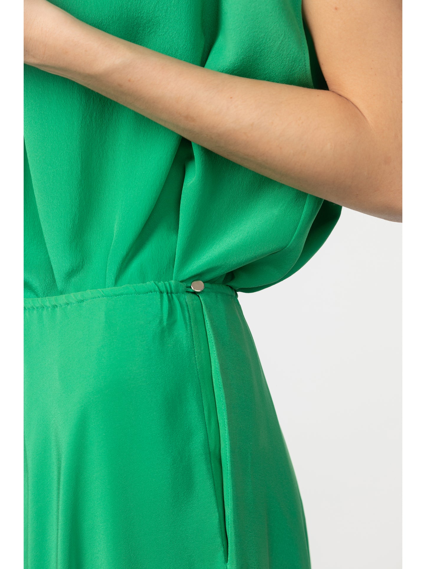 Ludlow Long Crepe Skirt Green