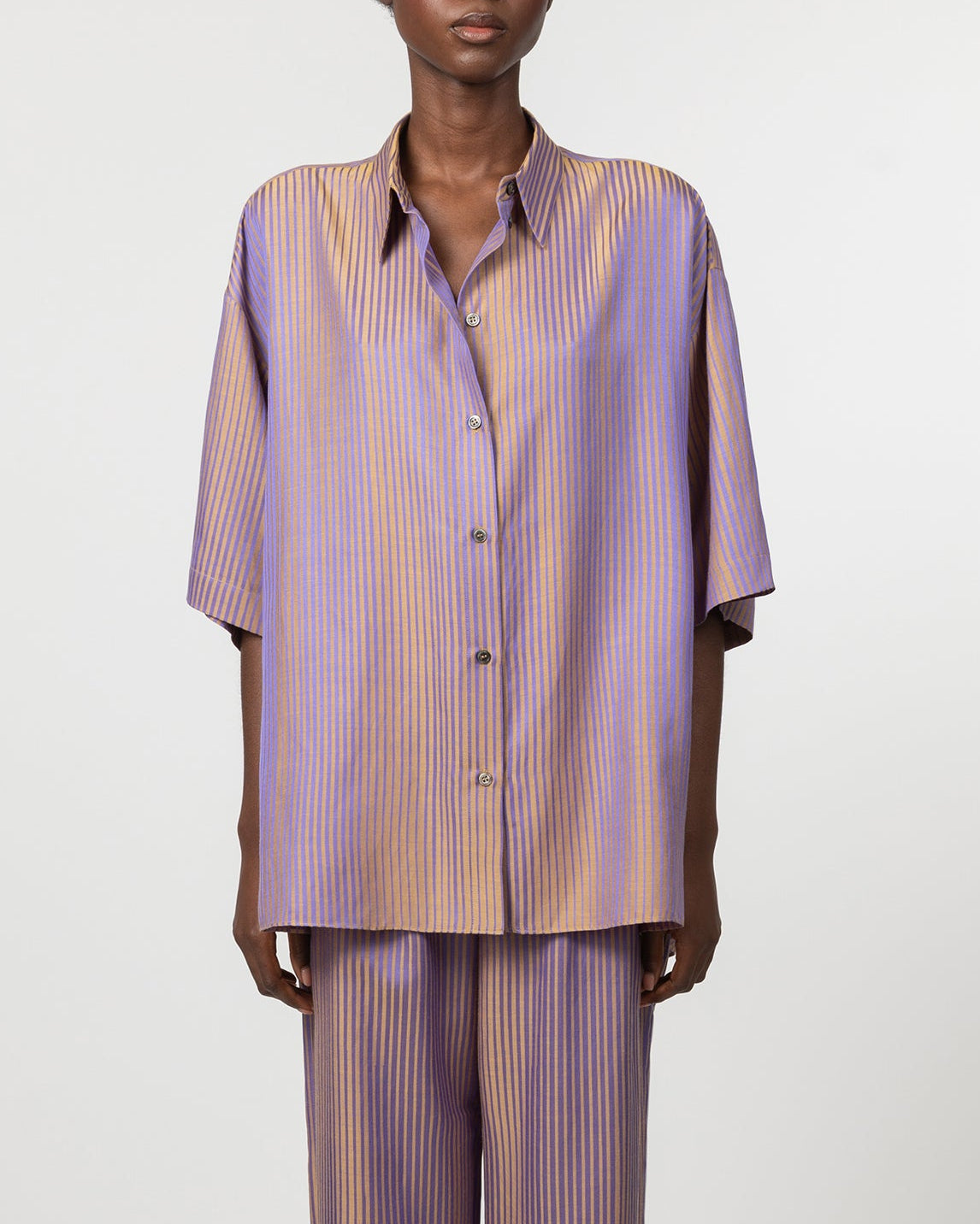 Stafford Short Sleeve Shirt Purple