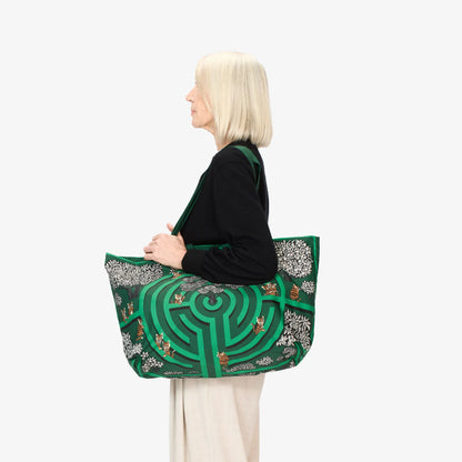 Maxi Shopper Bag - Labyrinthe - Green