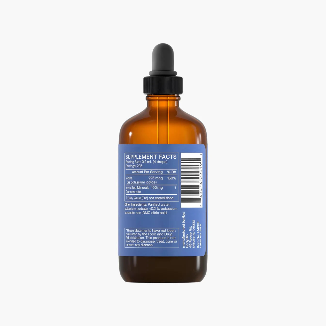 Bodybio Iodine Liquid Mineral