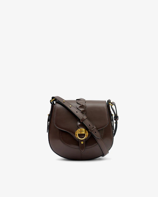 Altay Small Leather Shoulder Bag Chocolate