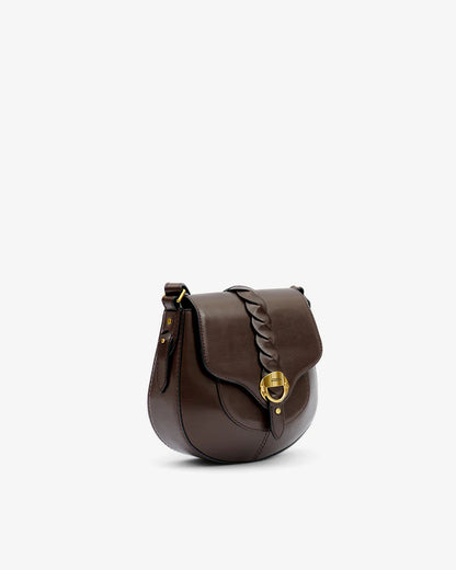 Altay Small Leather Shoulder Bag Chocolate