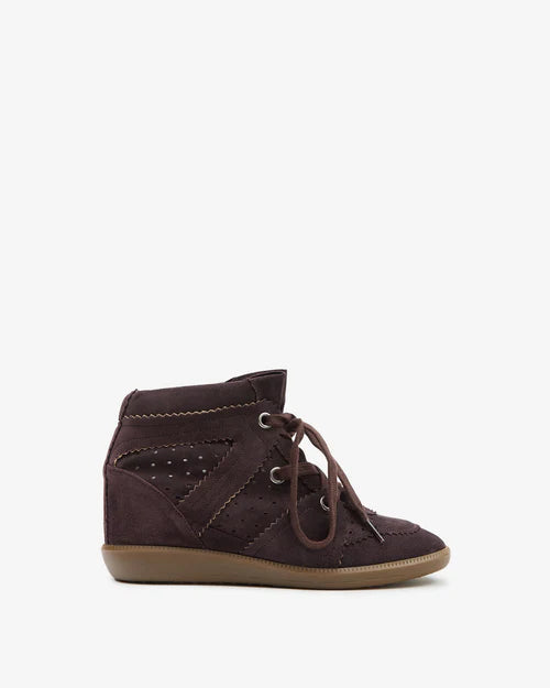Bobby Wedge Sneakers Chocolate