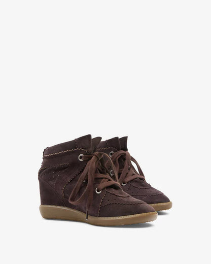 Bobby Wedge Sneakers Chocolate