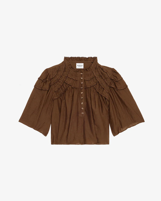 Carmen Top Dark Khaki