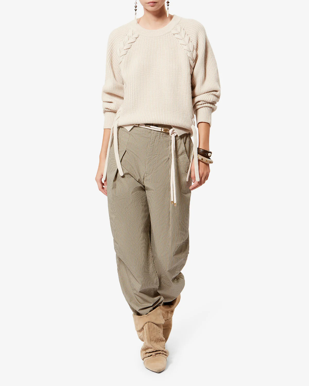 Ceryne Pants Beige Khaki