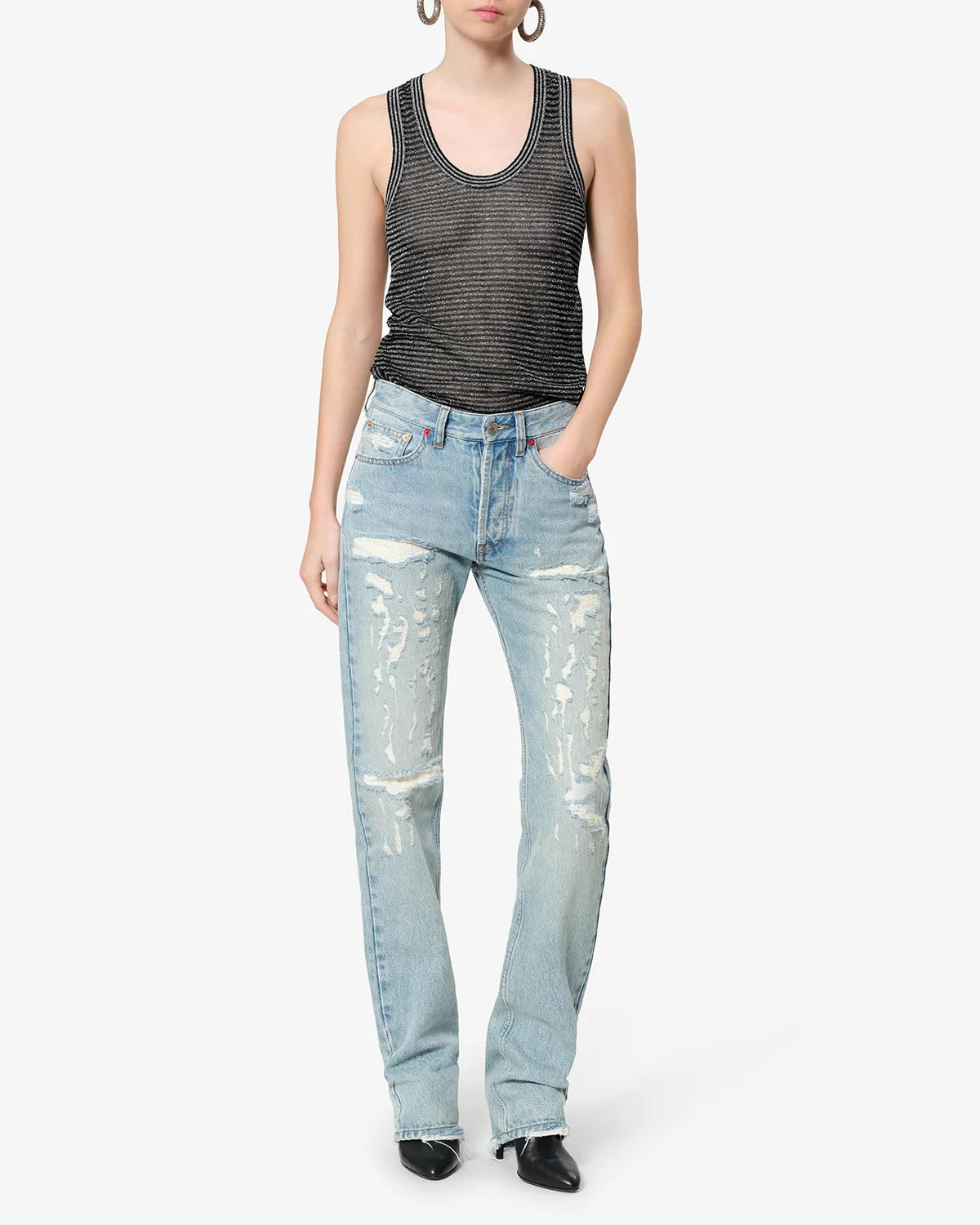 Cevara Tank Top Black/Silver