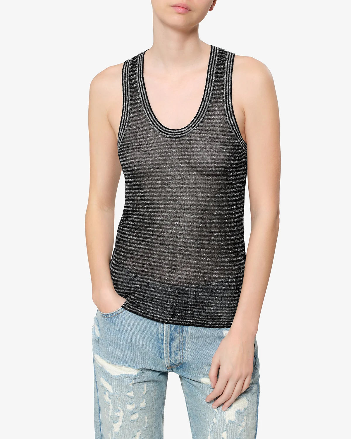 Cevara Tank Top Black/Silver