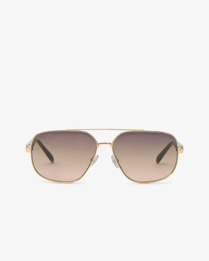 Clero Aviator Sunglasses Gold/Gray