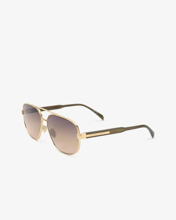 Clero Aviator Sunglasses Gold/Gray