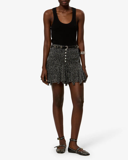 Daneen Skater Skirt Black/Ecru