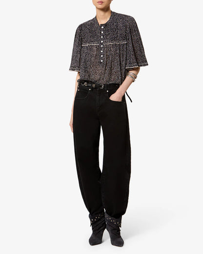 Douna Top Black/Ecru