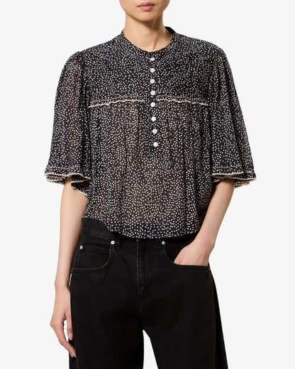 Douna Top Black/Ecru