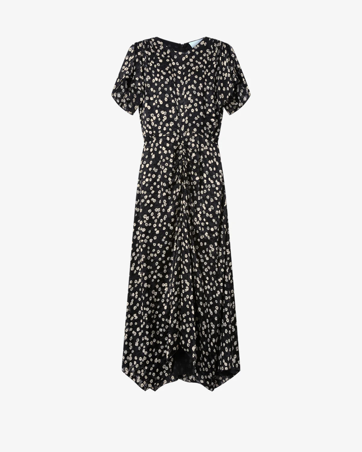 Herva Printed Silk Maxi Dress Black
