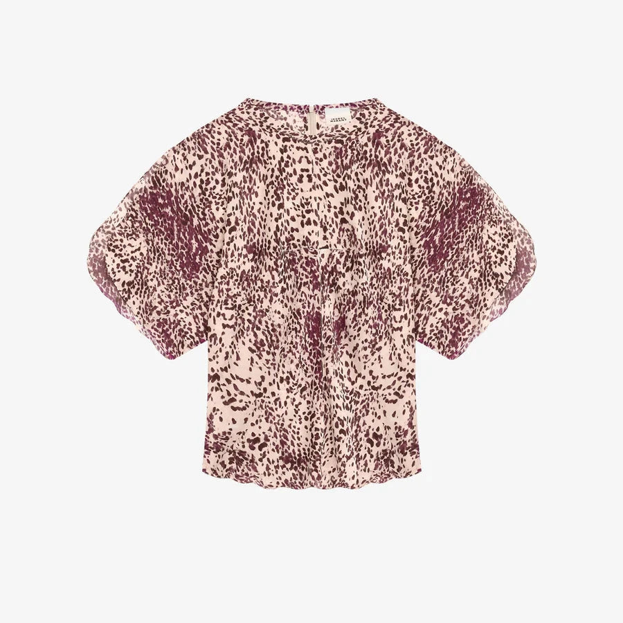 Karlita Top Purple/Ecru