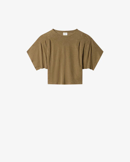 Kyanza Linen T-shirt Dark Khaki