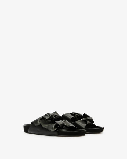Lennyo Bow Sandals Black