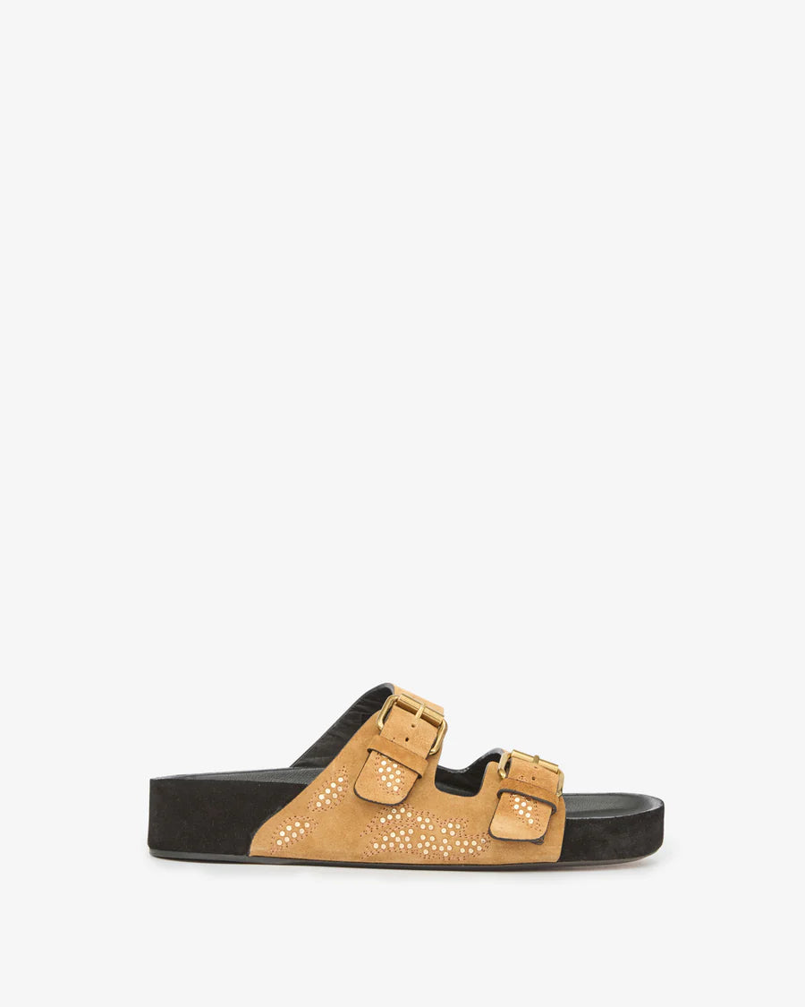 Cognac/Gold Lennyo Sandals