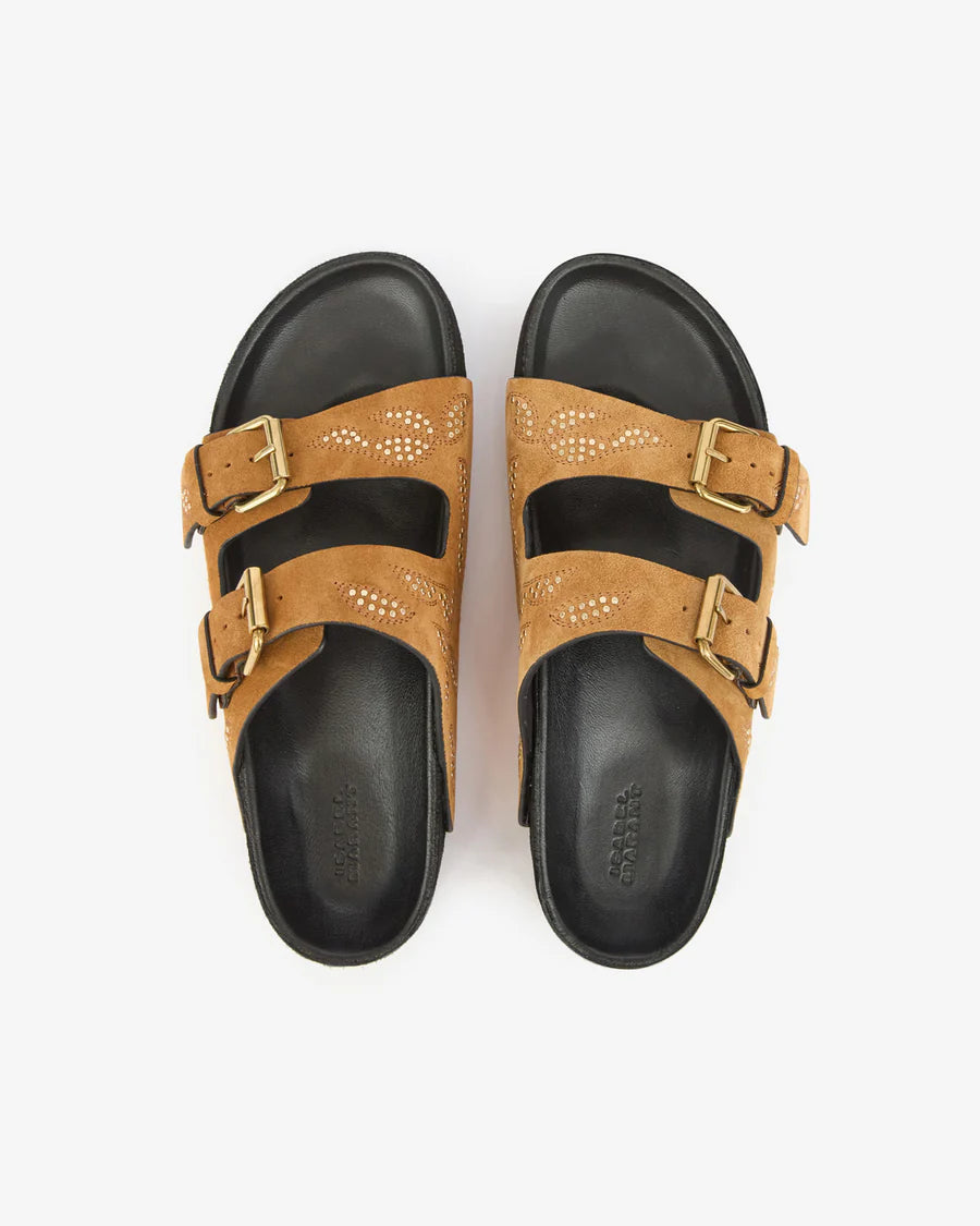 Cognac/Gold Lennyo Sandals