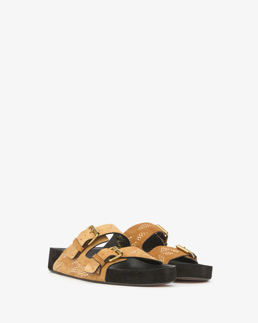 Cognac/Gold Lennyo Sandals