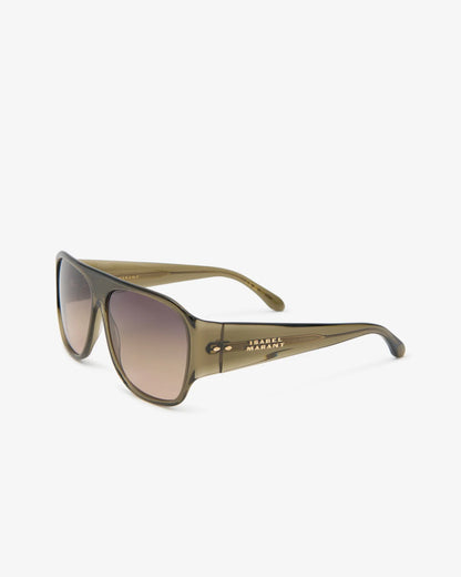 Mikala Sunglasses Olive/Gray Green