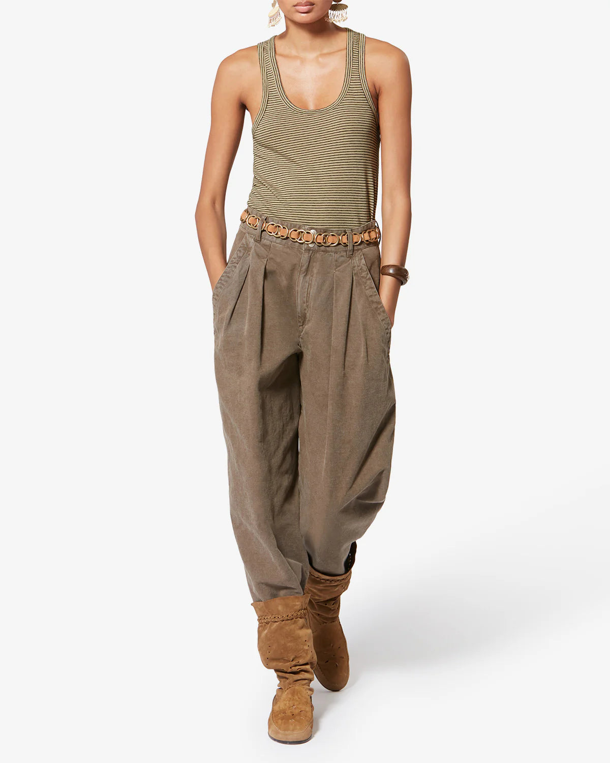 Thea Tank Black/Beige