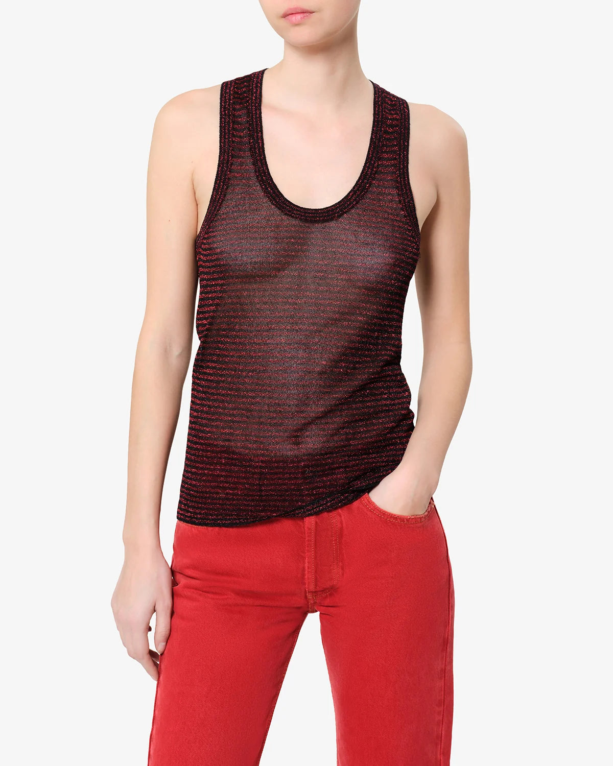 Cevara Tank Top Black/Red