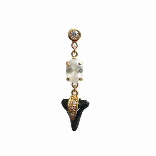 Baby Shark Tooth Drop Stud Earring