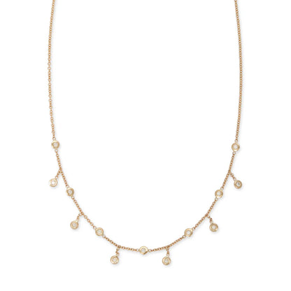 Spaced Out Diamond Half Shaker Necklace