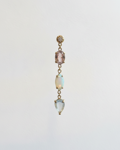 Multi Gemstone Drop Stud