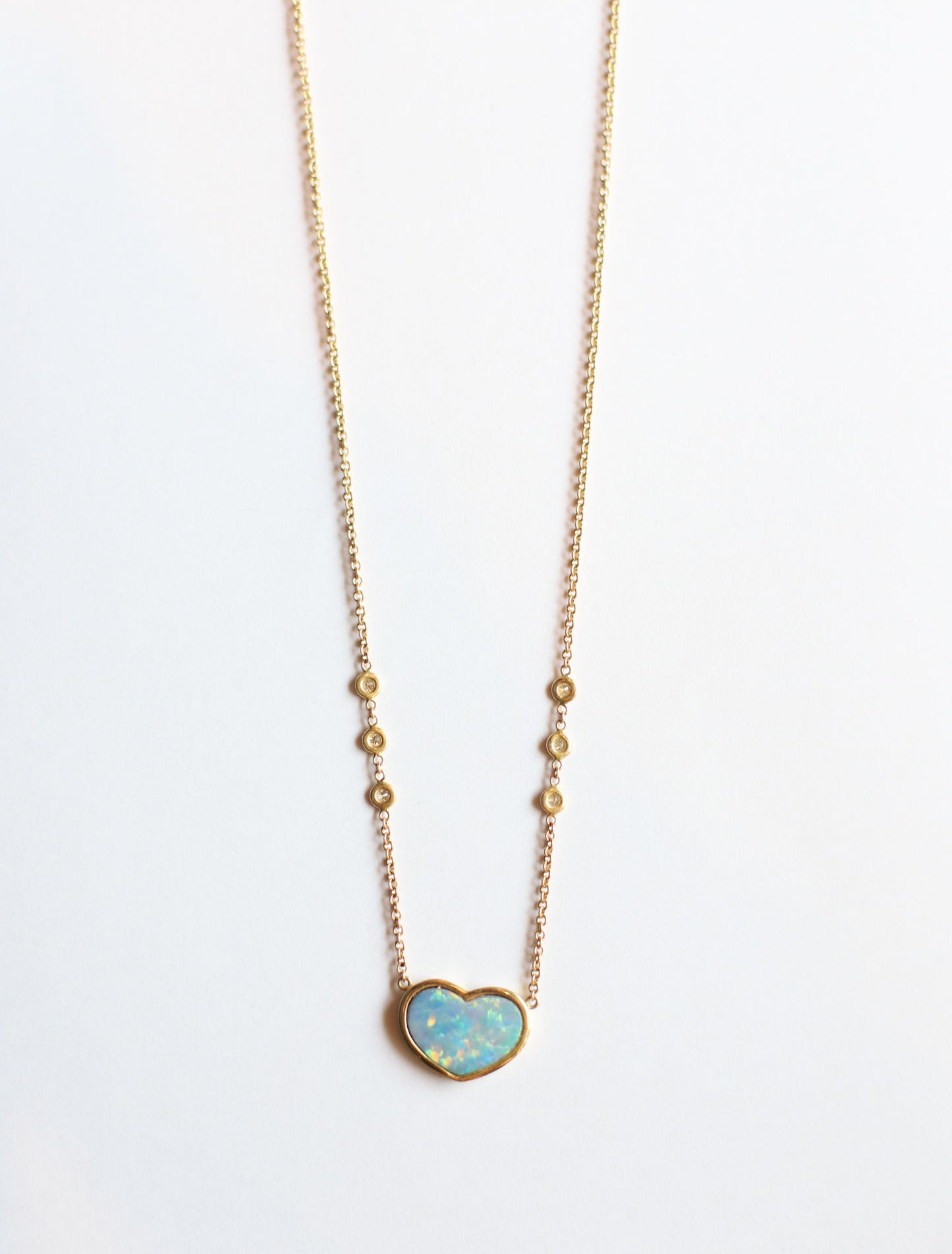 Opal Heart Necklace