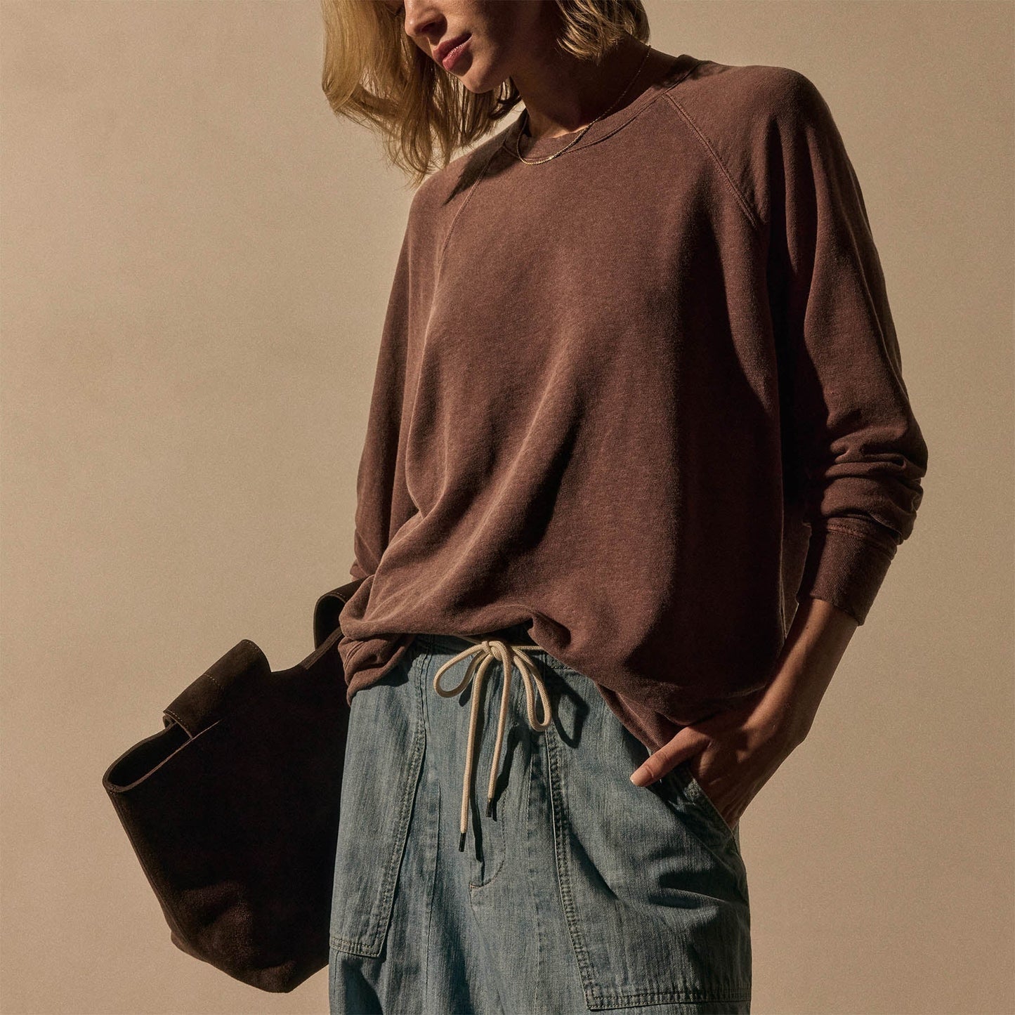 Boyfriend Raglan French Terry Cedar