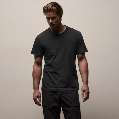Short Sleeve Crew Neck Carbon