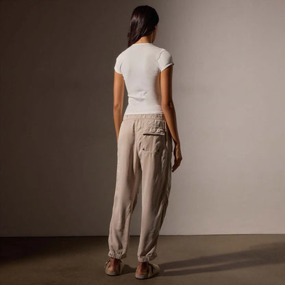 Deep V Short Sleeve Tee White