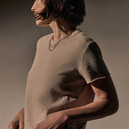 Slub Jersey Shrunken Tee Stone