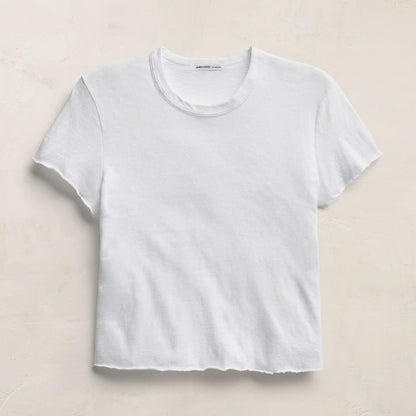 Slub Jersey Shrunken Tee White