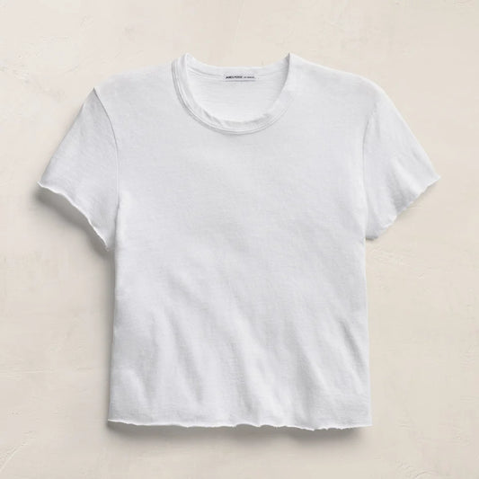 Slub Jersey Shrunken Tee White