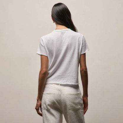 Slub Jersey Shrunken Tee White