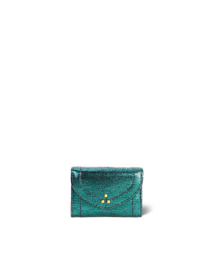 Green Lamé Helmut Wallet