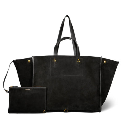Léon Bag L Black Split Suede