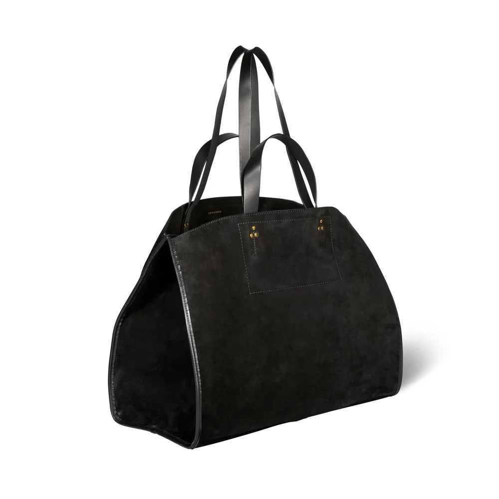 Léon Bag L Black Split Suede