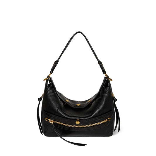 Lucky Hobo Bag Noir Brass