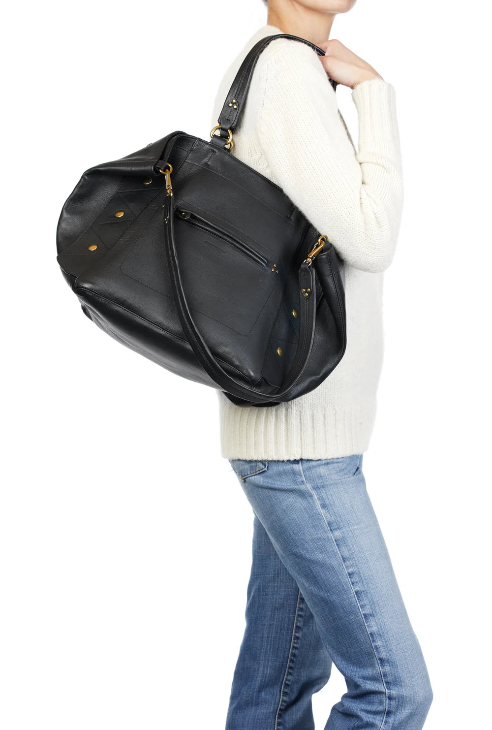Roger Bag Noir Brass Buffaloskin