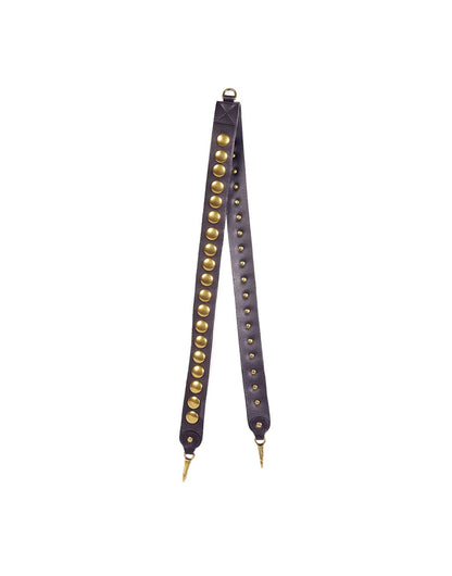 Festival Leather Bag Strap Black Brass